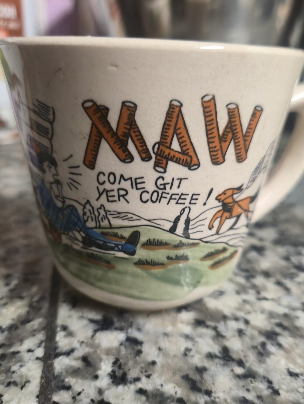 Vintage MAW Come Git Yer Coffee Mug Made in Japan Country Humor Ceramic Cup